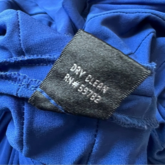 ADRIANNA PAPELL WOMAN Shutter Pleat Jersey Dress Electric Blue Size 16W - Picture 6 of 11